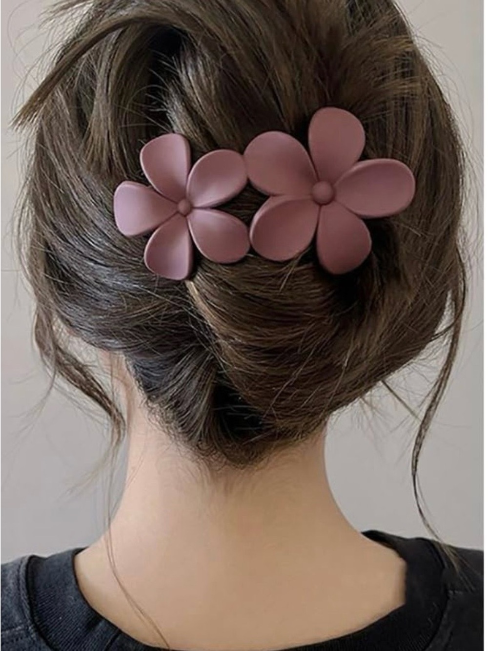 Fashion French Matte Flower Hair Barrette